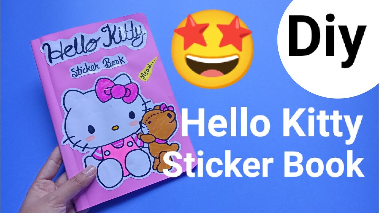 Diy Hello Kitty Sticker Book/how to make sticker book/diy Sticker Book/diy  sticker/handmade stickers 