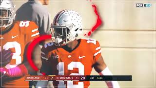 Denzel Ward HUGE HIT on Maryland Wide Reciever  Ohio State vs Maryland 2017