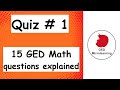 Quiz #1: 15 GED math questions with explanations (GED 2021)