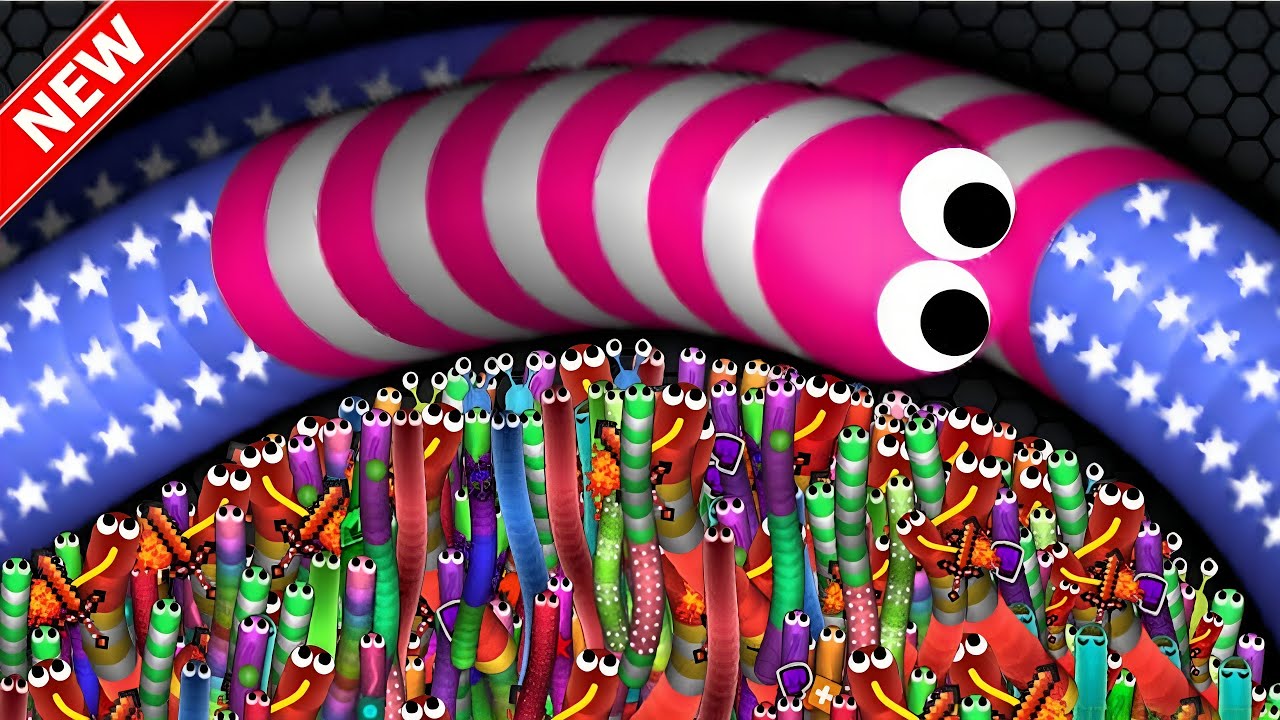 SLITHER.IO 🐍 REVERED WOW BIG Worms Slither Snake.io Top One In Lobby