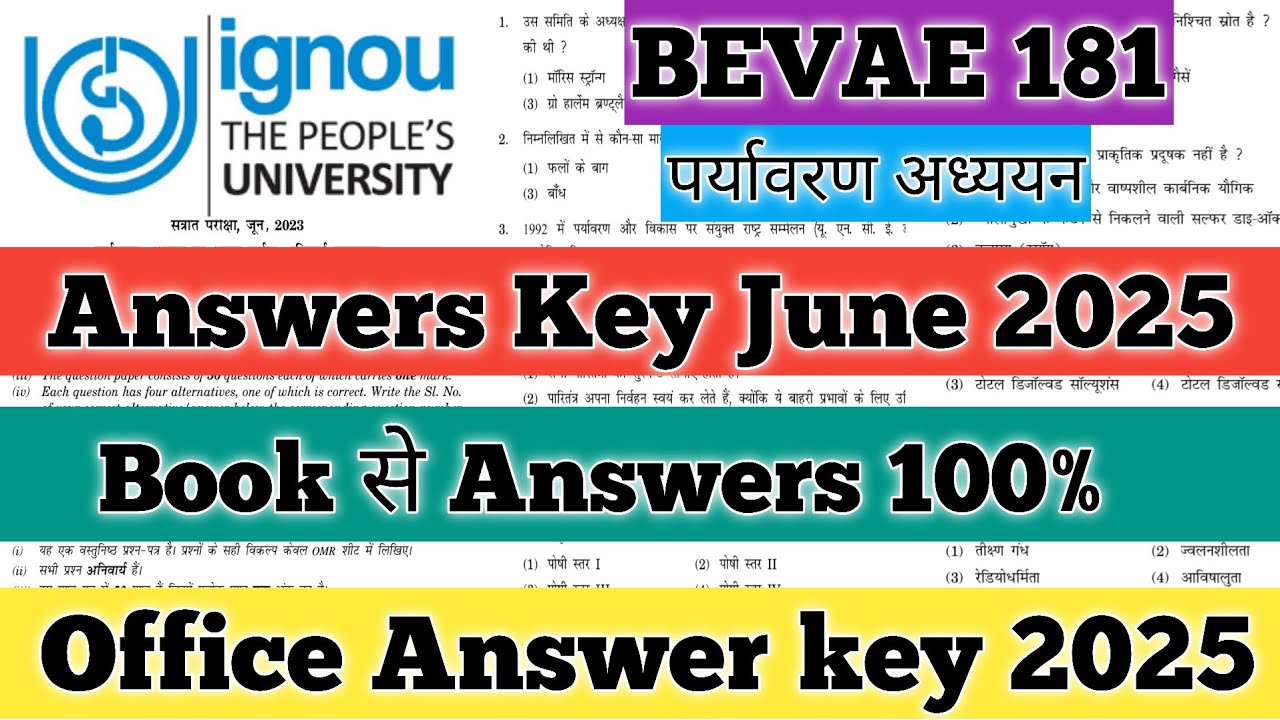 BEVAE 181 Answers key June 2025 BEVAE 181 Important Questions BEVAE 181 ...