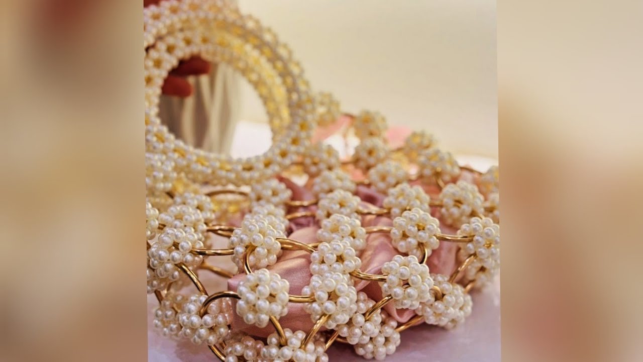 DIY Ring Beaded Bag Part 1| Pearl balls with rings bag | How to make pearl beaded bag | Pearl Bag
