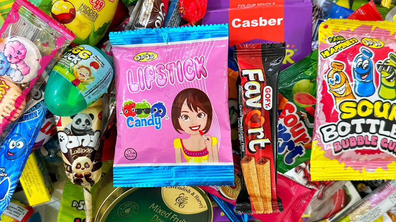 Satisfying Video | Cute Rainbow Chocolates and Lollipops Unpacking | ASMR 