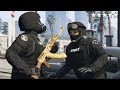 GTA 5 - BAD SWAT Michael vs Five Star Cop Battle at GROVE STREET! (Crazy Police Chase)