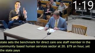 Providers' Council's President and CEO, Bill Yelenak in support of a livable wage for human services