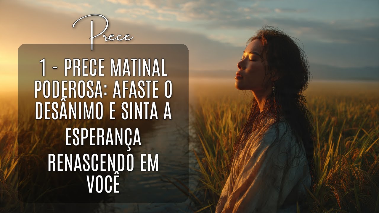 Prece Matinal Que Afasta o Desânimo e Atrai Esperança. Prece Espírita