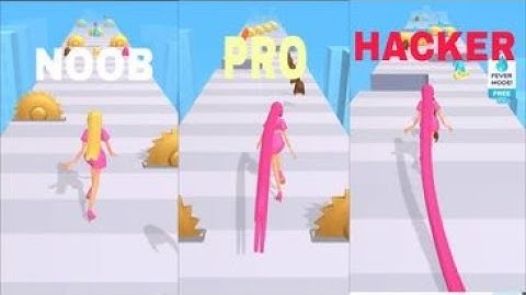 NOOB vs PRO vs HACKER in Hair Challenge | New Update for Mobile (iOS, Android) | Levels 1-6