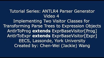 EECS4302 ANTLR4 Parser Generator Tutorial: Part 4