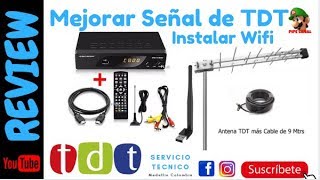 DECODIFICADOR TDT CON ANTENA tdt y WIFI Solo