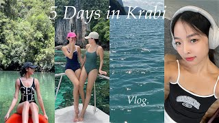 5 DAYS IN KRABI 🇹🇭 travel vlog | kayaking 🛶 , island hopping🏝 , snorkelling 🤿 , 8$ buffet mookata!