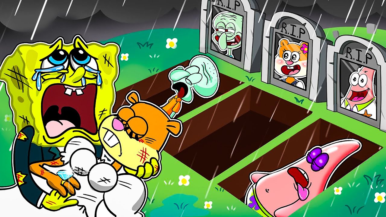 WHY??? Sandy, Patrick, Squidward - Why did you leave me??? Sad story Spongebob Cartoon MAX