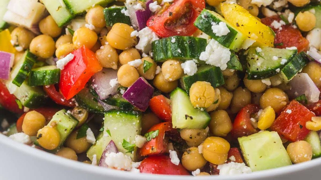 Mediterranean Chickpea Salad - YouTube