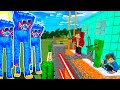 Huggy Wuggy Army vs Security House - Minecraft gameplay (thanks to Maizen JJ and Mikey and Jeffrey)