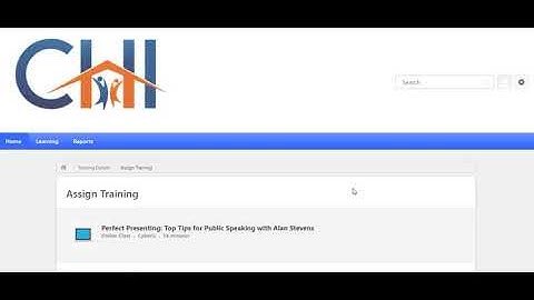 CHI Cornerstone Training Series: How to Assign Training