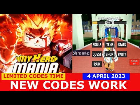 ALL WORKING CODES for My hero mania APRIL 2023 roblox (my hero