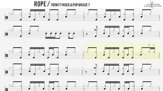 How to Play Rope  - Trinity Rock & Pop Drums Grade 7