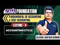 CMA Foundation Accounts | Accounting Cycle by Santosh Sir | Lec-4