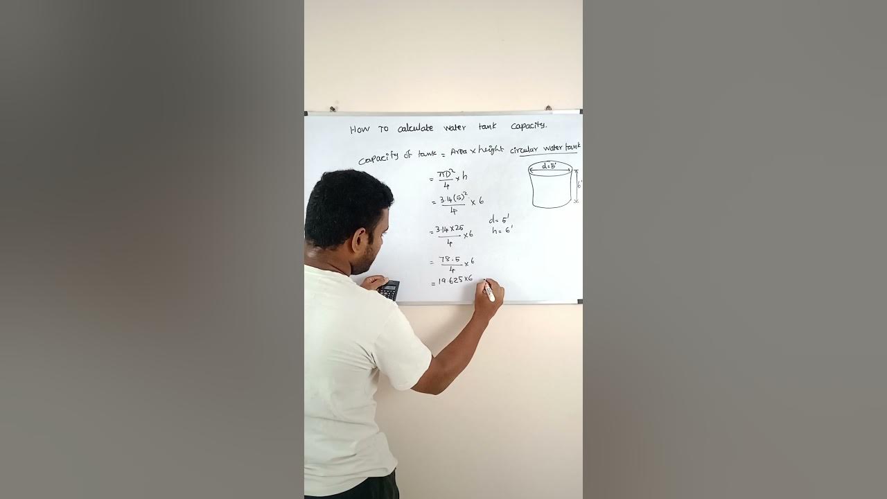 How to calculate circular water tank capacity YouTube