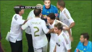 Real Madrid vs Barcelona Mesut özil,Marcello & David Villa Red Card!