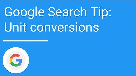 Google Search Tip: Unit conversions
