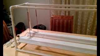 Grow light stand This is a stand that is easy to build. The pvc is easy to cut. 4-48" 2-8" 2-14 1/2" 8-2" 8-ells 8-tees.