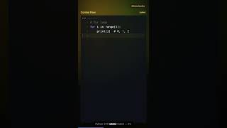 Python Tutorial #04: Control Flow — if, for, while & match #Short