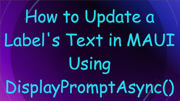 How to Update a Label