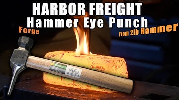 $8 "Harbor Freight" Hammer Eye Punch (With 2lb Hammer Head) #forging #blacksmithtools #toolmaking