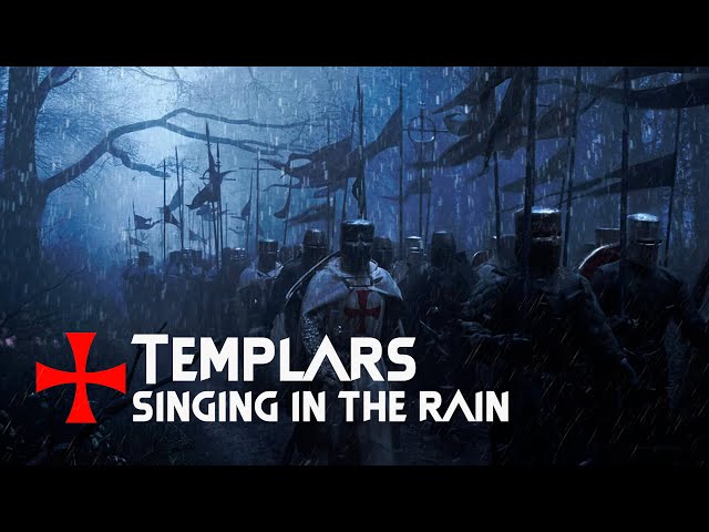 Templars singing in the rain - Salve Regina, Crucem Sanctam Subiit, Benedicat nos Deus class=