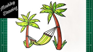 How to Draw a Hammock Between Trees