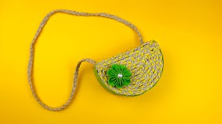 DIY Flower Vase idea using jute rope and craft felt paper | Manualidades en casa | Kreative Crafts