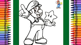 The Coloring Couple Presents: Nintendo’s Mario with Luma |How to Color