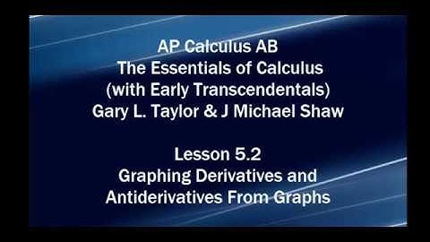 AP Calc AB (E.T.) Lesson 5.2