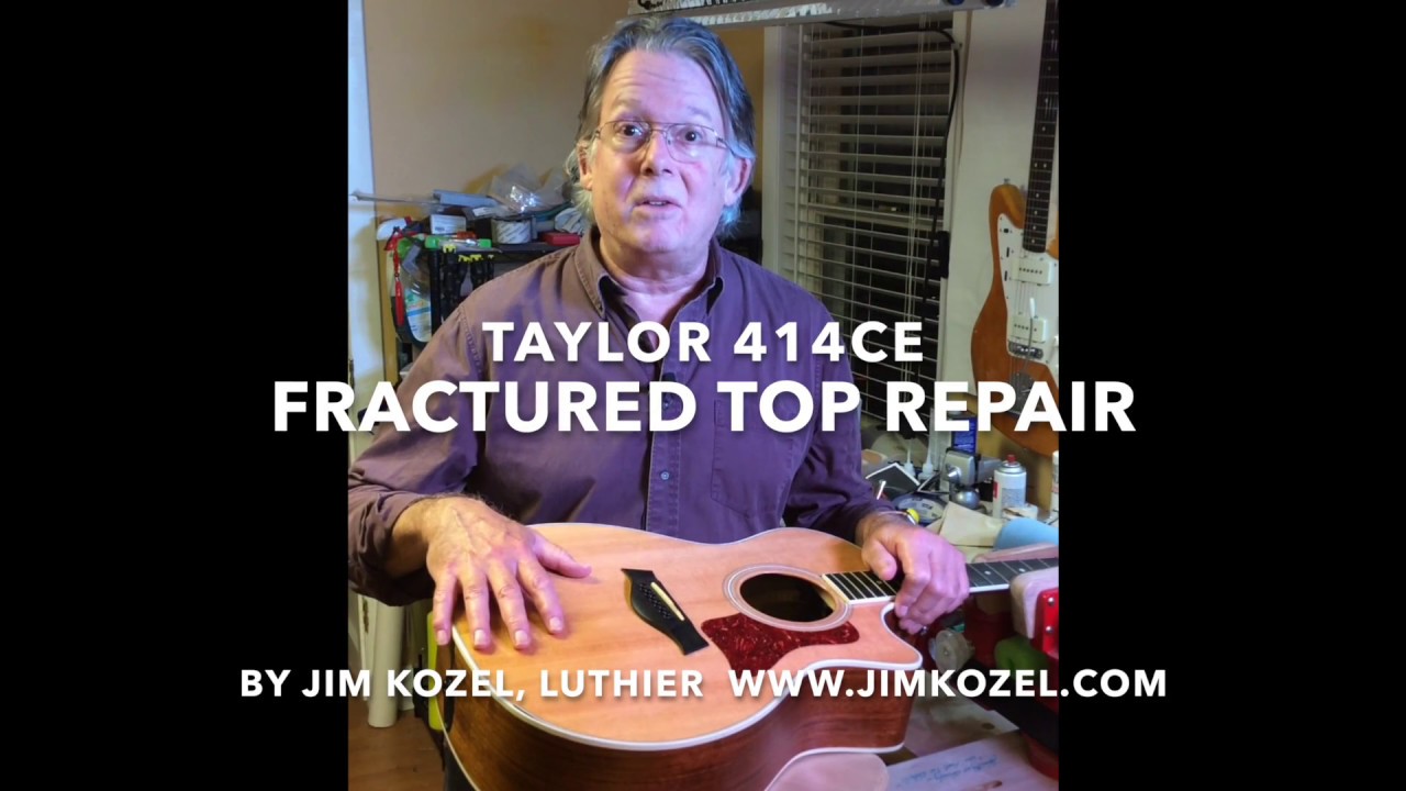 Taylor 414CE Fractured Top Repair - YouTube