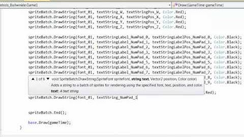 XNA 4 Course I Ch 08 10 DisplayNumberKeyPressValues