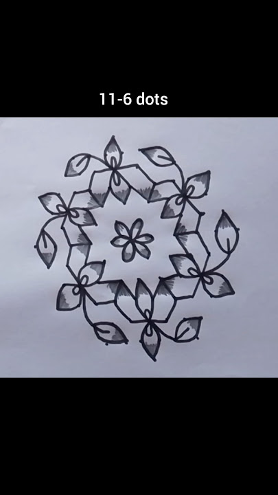 unique dot rangoli design #rangoli #muggulu #kolam #traditonalrangoli #chukklammuggulu #shreearts