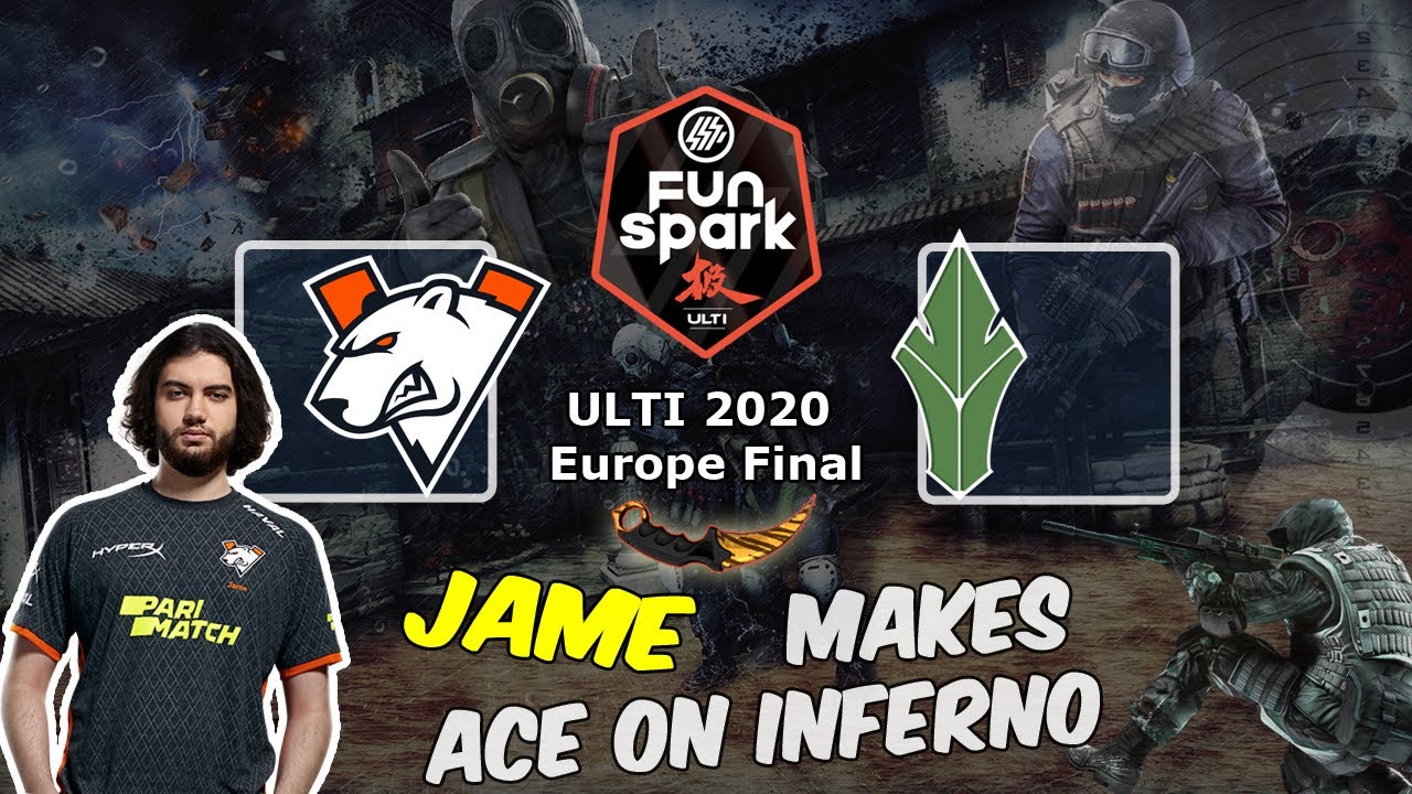 Jame делает ACE на Инферно, Virtus.pro vs HAVU, FunSpark ULTI 2020 Europe Final
