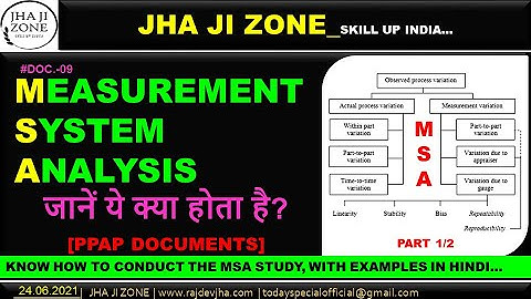 MSA | MEASUREMENT SYSTEM ANALYSIS | PART-2 | PPAP DOCUMENTS | EXPLAINED IN HINDI