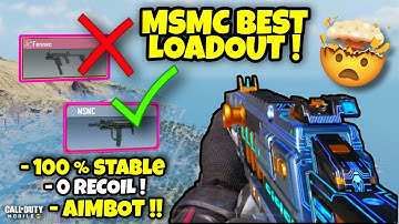 MSMC best loadout ! 0 recoil + aimbot (Br & Mp) | EP.6 #codm #codmobile #callofdutymobile