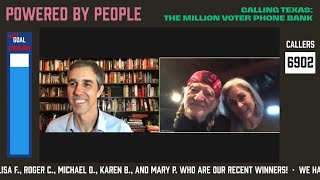 Willie & Annie Nelson reward our top callers, share words of encouragement & call lucky TX voters!