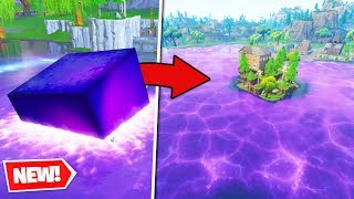 *NEW* CUBE MELTS into LOOT LAKE  Fortnite Battle Royale