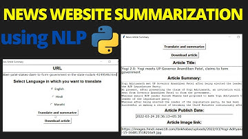Summarize Newspaper Articles using Python in NLP | News Scraping