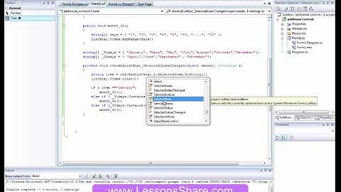 تعلم لغة سي شارب - List box