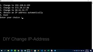 How to quickly set up ip address on Windows