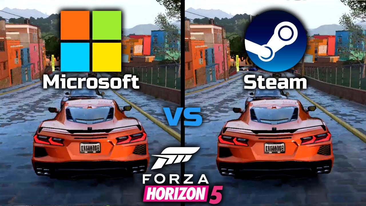 Microsoft vs Steam  Forza Horizon 5 - Performance Comparison 