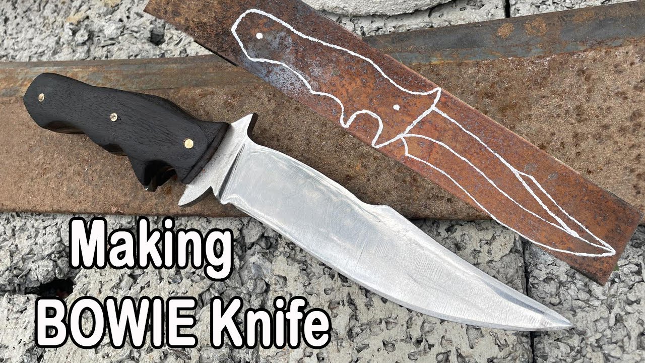 Creating Sharp Bowie Knife From a Truck Rusted Leaf Spring