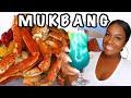 KING CRAB SEAFOOD BOIL MUKBANG + SNOW CRAB LEGS and STORY TIME