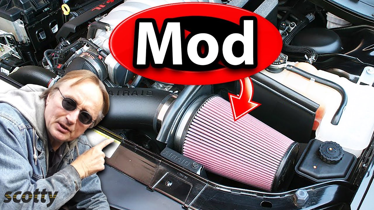 Red Car Enthusiast Class Universal Cold Air Intake Gulps in More Air for More Engine Power & Passionate Induction Sound 2.5 In Mortar Aftermarket Auto Air Filter Replacement