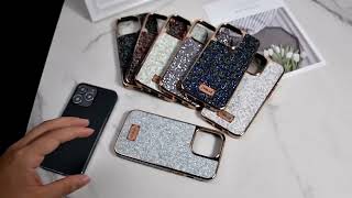 Original PULOKA glitter shining luxury phone case plating multi colors mobile phone cover screenshot 1