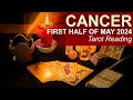 CANCER FIRST HALF OF MAY 2024 "GOOD NEWS PROMPTS A DEPARTURE CANCER" #tarotreading #tarot